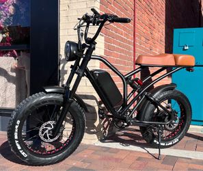 (750W/1000W/48V ELITE Electric Chopper E-Bike, 25ah/48V🔋, 28-32mph, 30-80 Mile Range