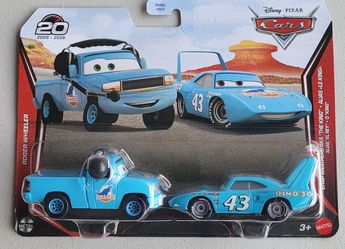 Mattel Disney Pixar Cars Roger Wheeler & Strip Weathers "The King" 2-Pack