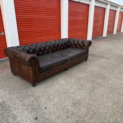 Restoration Hardware Leather Sofa