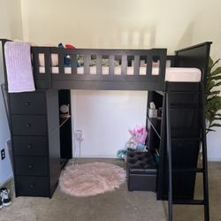Espresso Twin Over Twin Bed