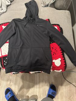Black Nike Zip Up Hoodie Medium 