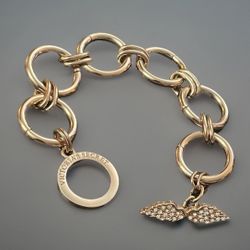 Victoria's Secret Angel Wing Bracelet Limited Edition Rose Gold Pave Crystals