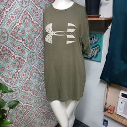Under Armour Olive Green Flag T-Shirt, Size XL
