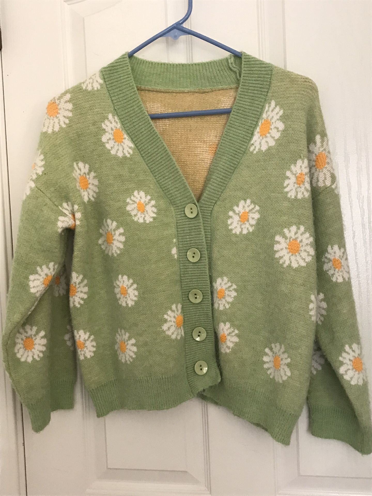 Green Daisy Cardigan