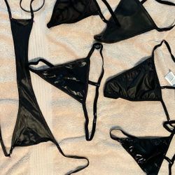 Black Thong Lingerie Undergarment 