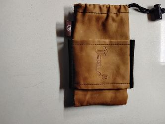 Genuine Tesla Beige Leather sunglass pouch