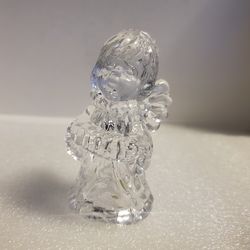 24% Lead Crystal Angel Figurine Paperweight Statue Figure Glass
