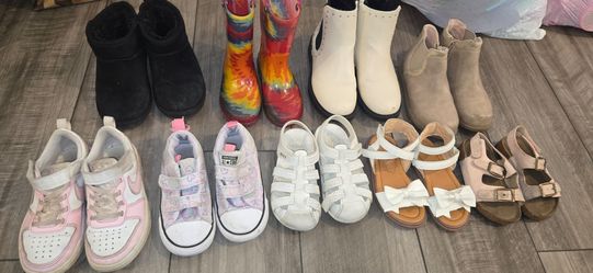 Girls' Shoe Bundle: Sizes 8–13 (Boots, Sneakers, Sandals)