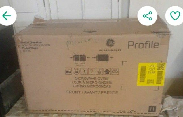 BRAND NEW GE MICROWAVE OVEN