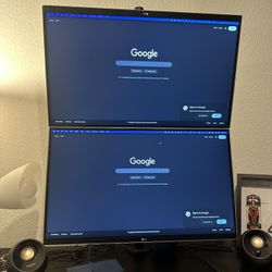 2 LG 4K 60hz Monitors