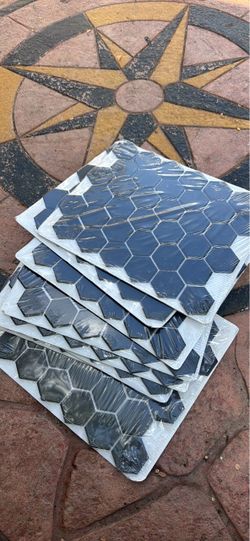 Retro Nero 2in. Hexagon 11in.x12in.x 0.24in. Matte Porcelain Floor and Wall Mesh-Mounted Mosaic Tile (0.96 sq. ft./Each)
