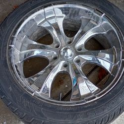 Chrome Rims With Tires 