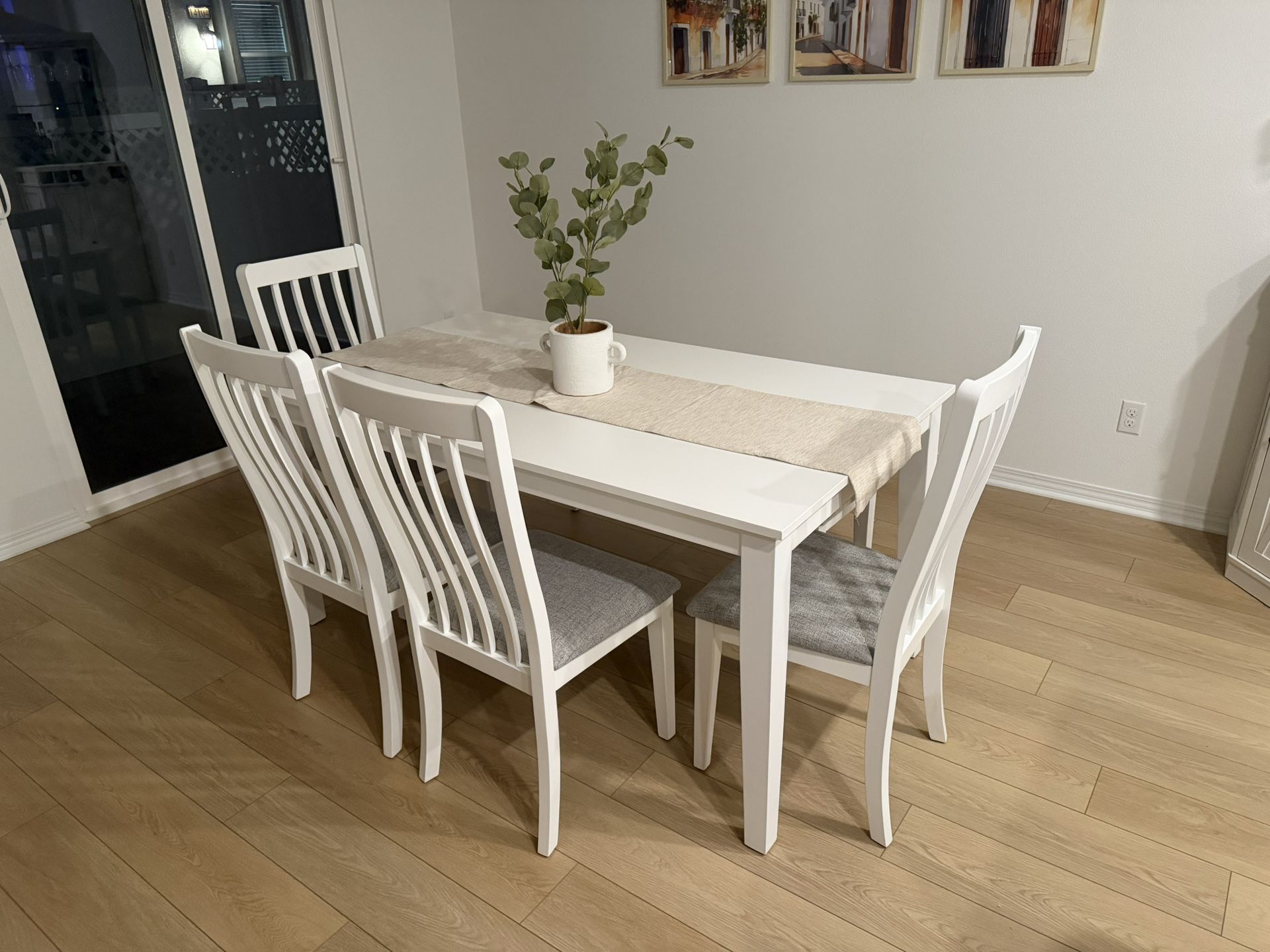 Couch, Dinning table, corner bar, chairs 