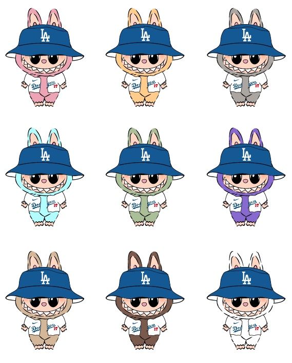 Labubu Dodger Stickers