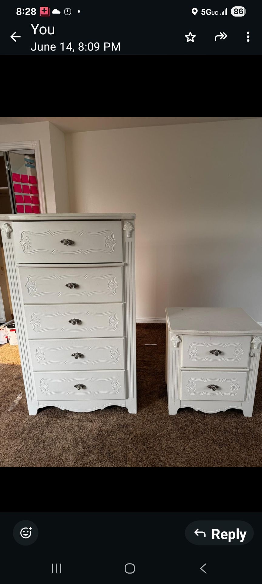 Dresser And Night Table Set