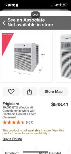 10000 BTU FRIGIDAIRE WINDOW A C  W REMOTE NEW