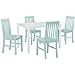 FREE DELIVERY Walker Edison Modern Color Dining Room Table and Chair Set Small Space Living Kitchen, Dining Set, 48 Inch, 4 Person, White and Sage Gre