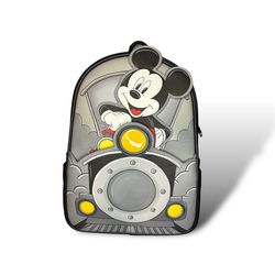 !!NWT & LIGHTS UP!! DISNEY MICKEY TRAIN CONDUCTOR LOUNGEFLY BACKPACK 