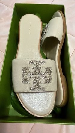 Tory Burch Embellished Slide Sandals