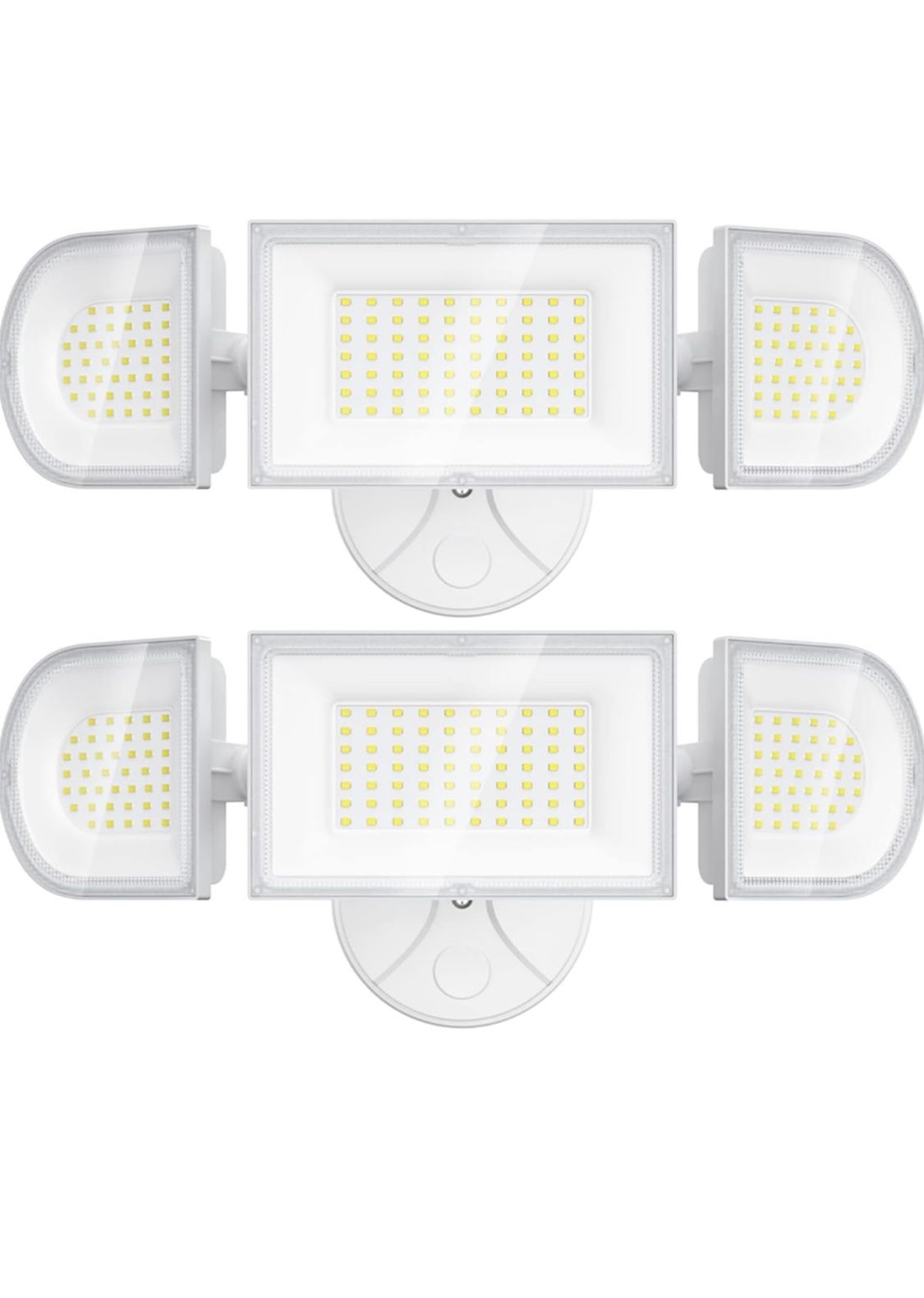 100W Flood Lights Outdoor, 9000LM Switch Controlled Security Lights with 3 Adjustable Heads, IP65 Waterproof Flood Lighting, 6500K Daylight White Exte