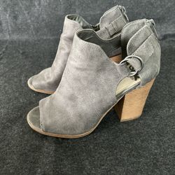 Gray Open Toe Boot