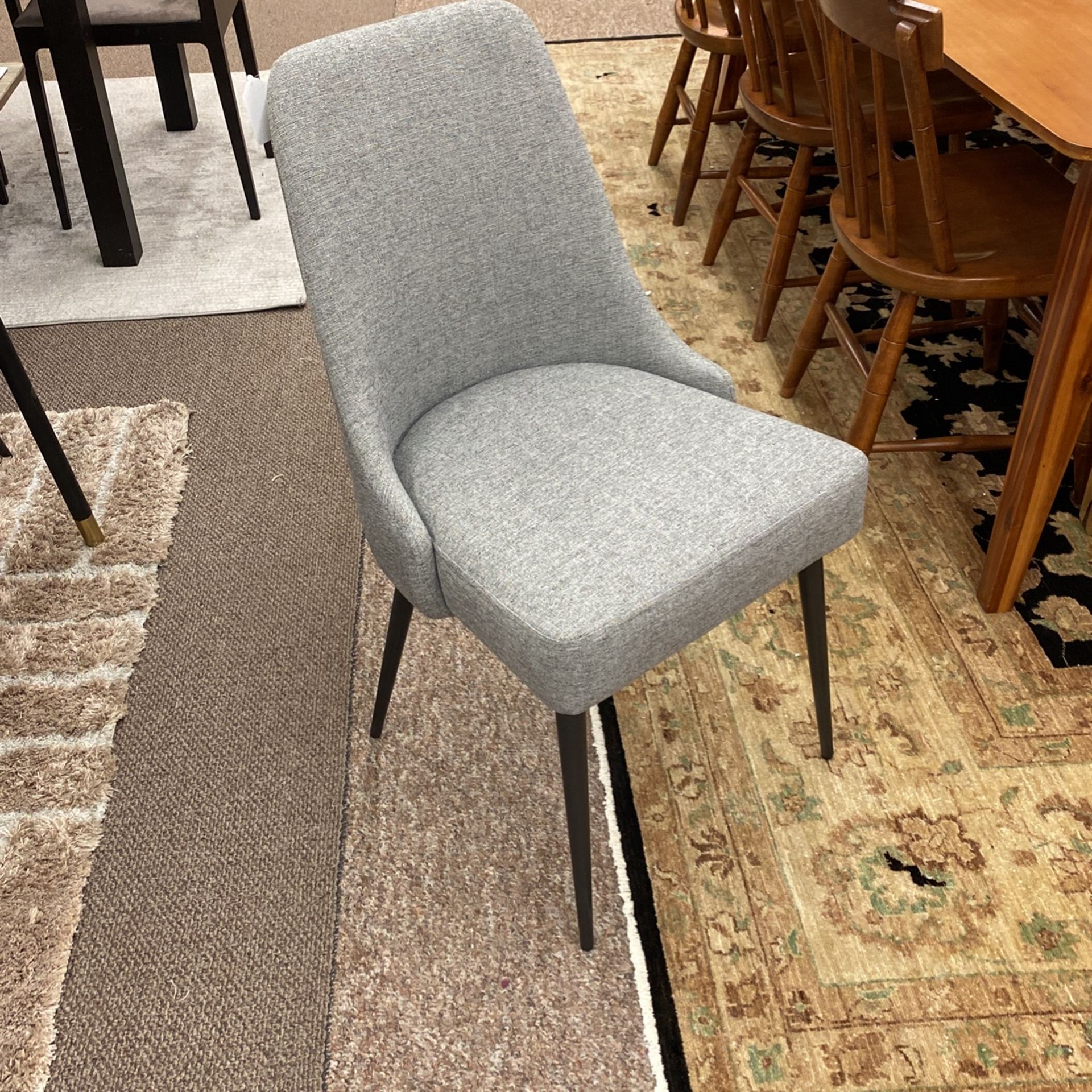 Grey Slim Leg Mid Dining Chair