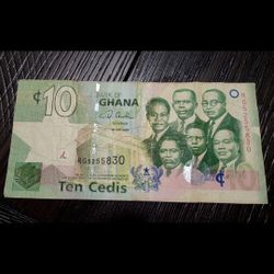 Ghana's Banknote 10 Cedis 2007