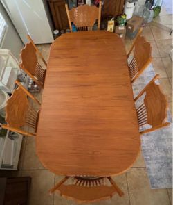 Light oak table, 78”x42” (LxW)