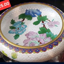 This is a Large Chinese cloisonné bowl