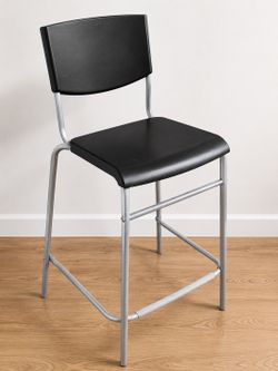 Set of 2 Black Counter-Height Chairs / Bar Stools – $15