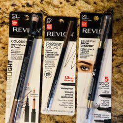 Set of 3 revlon Color stay BROWN SHADES brow shape & glow•micro liner•brush•all for $12