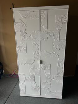 White Solid Wood Shoe Cabinet