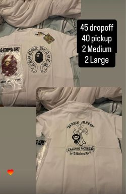 BAPE x Chrome Hearts White Graphic T-Shirt