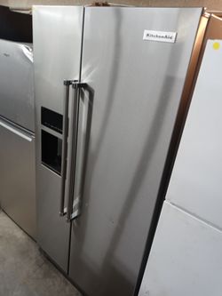 KitchenAid stainless steel side by side refrigerator - Free delivery