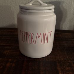 Peppermint Rae DunnCanister Large