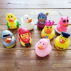 9 VARIETY OF SMALL RUBBER DUCKIES **ALL FOR $1**