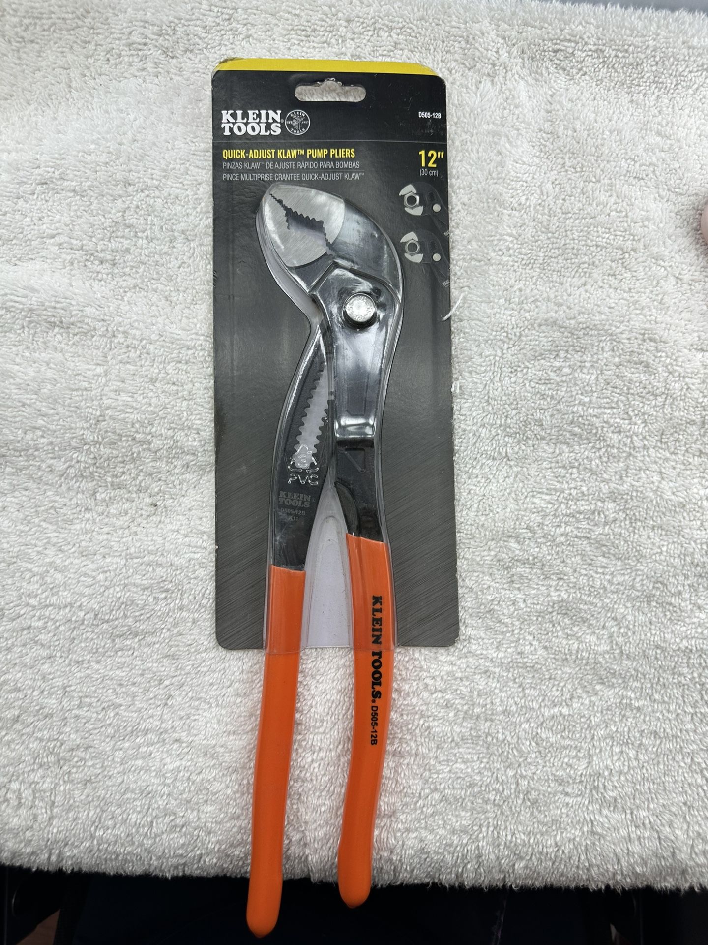Klein Tools 12” Quick Adjust Klaw Pump Pliers
