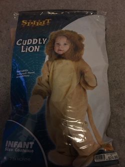 Cuddly lion infant costume.