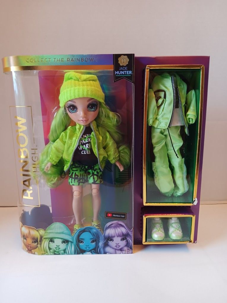 New Rainbow High Jade Hunter – Green Toy Fashion Doll. W / Accessories Sealed