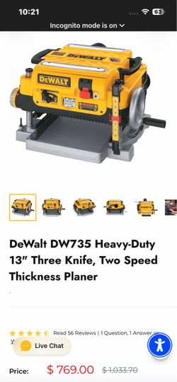 DEWALT 13-in W 15.0 -Amp Benchtop Planer