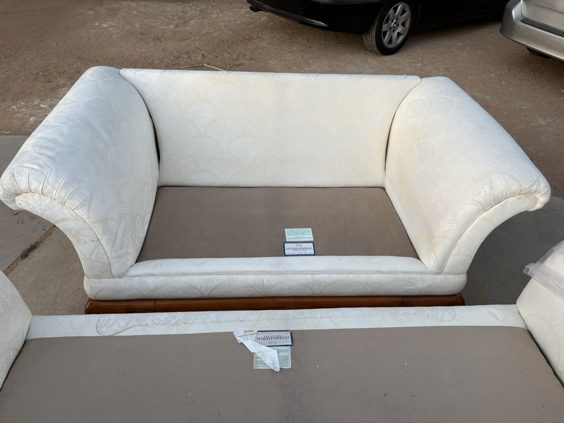 White/ Off White Couches With Cushions