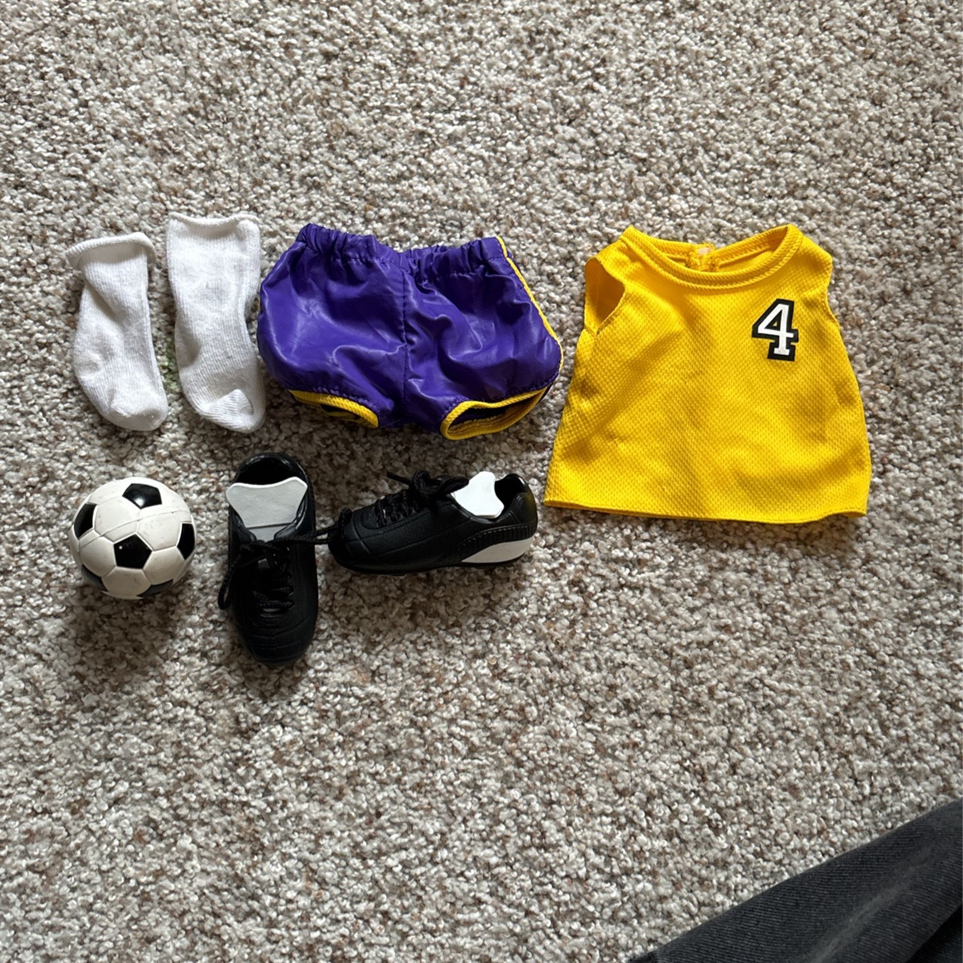 American Girl Doll Soccer Set With Accessories 