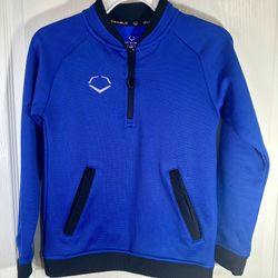 Evoshield Teens Blue Fleece 1/4 Zip Pullover Size S Casual Wear