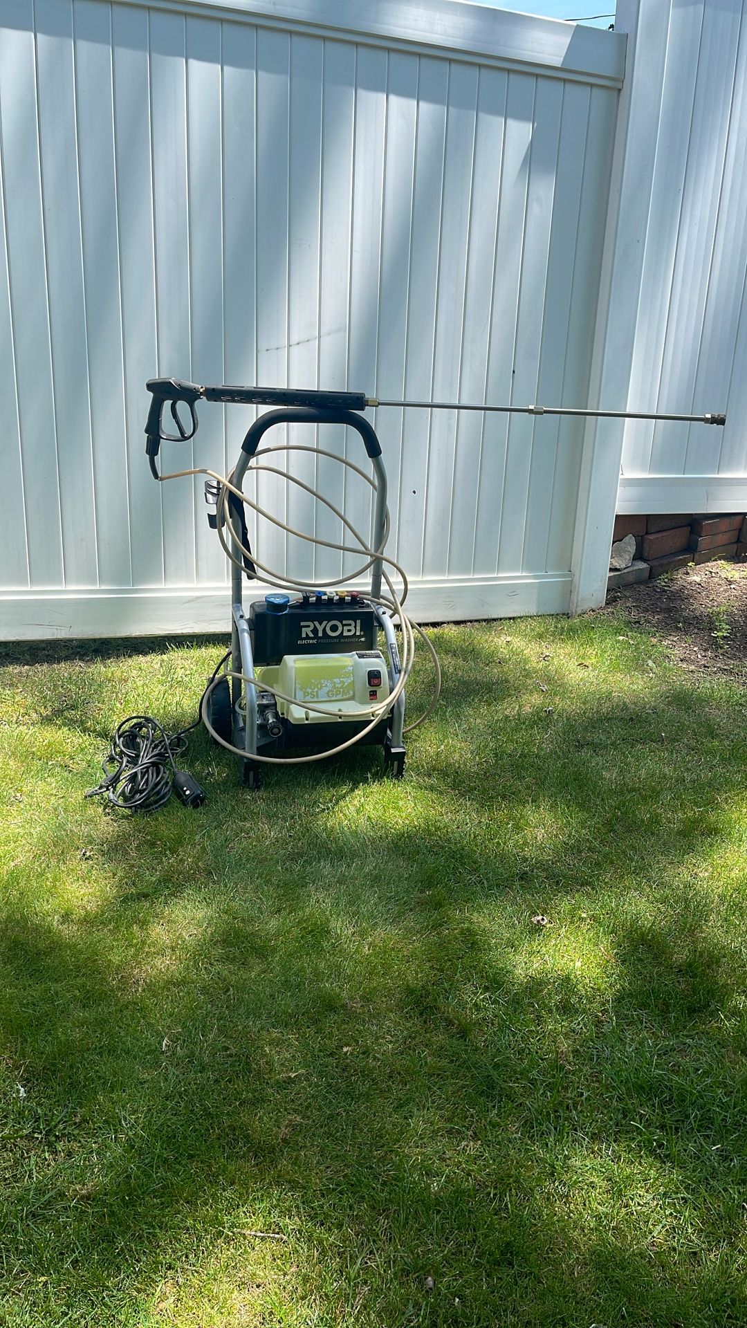 Ryobi Electric 1700 PSI Pressure Washer Upgraded Hose Plus All Tips