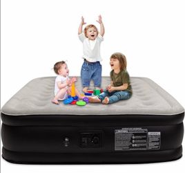 Air Mattress Queen with Built in Pump, Max 660 lbs Weight Capacity - 16" Foldable Portable Inflatable Mattress for Guests, Home, and Camping