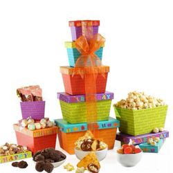 🎉 For Sale: Broadway Basketeers Birthday Gift Basket Tower