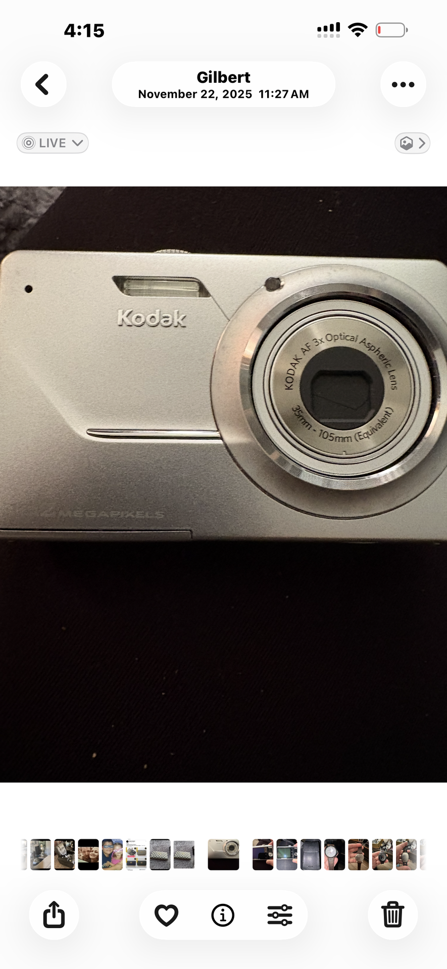 Kodak EasyShare M340 digital camera.