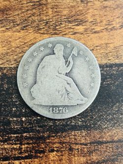 1876-CC Seated Liberty Half Dollar Silver Coin