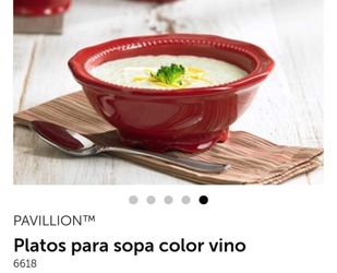 Dishes for Wine Color Soup 