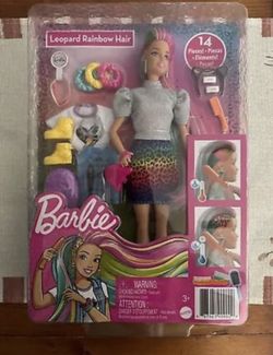 Barbie Leopard Rainbow Hair